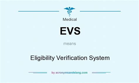 what does evs stand for medical.